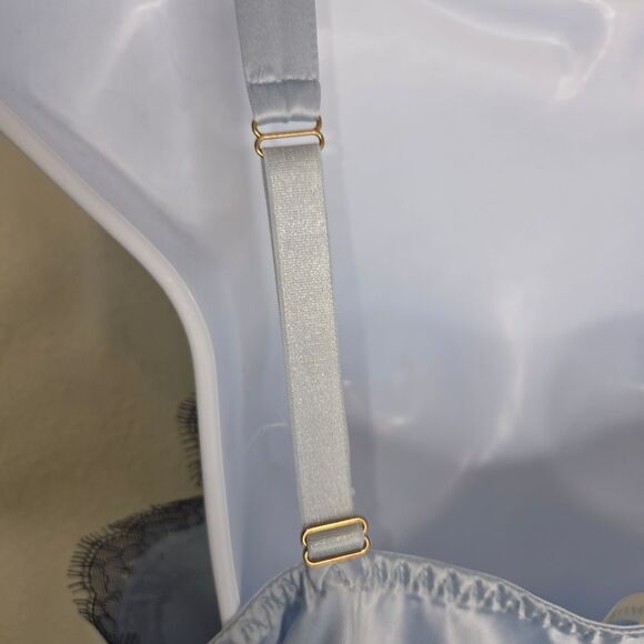 Soma Satin & Lace Celestial Blue Chemise Nightgown Size XL - Picture 7 of 8